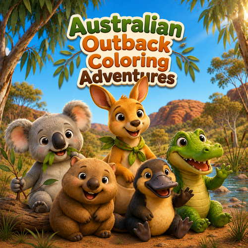 Australian Outback printable coloring pages
